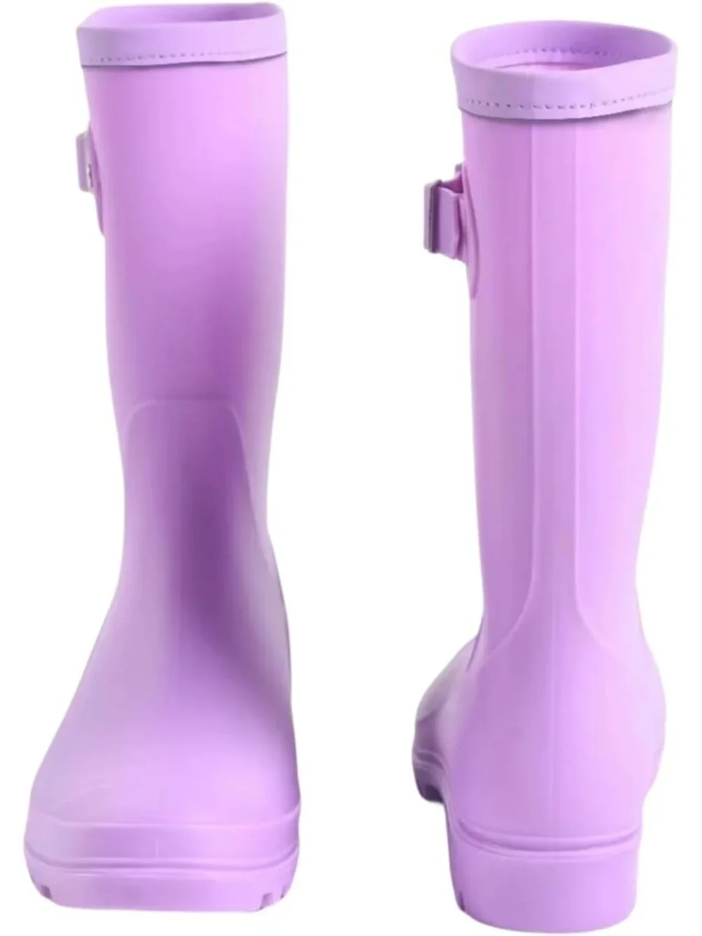 Women's Purple Mid Calf Rain Boots Waterproof Anti-slipping Rainboots Rain Shoes